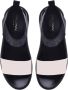 Baldinini Black calfskin and platinum patent leather sandals Zwart Dames - Thumbnail 3