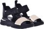 Baldinini Black calfskin and platinum patent leather sandals Zwart Dames - Thumbnail 4