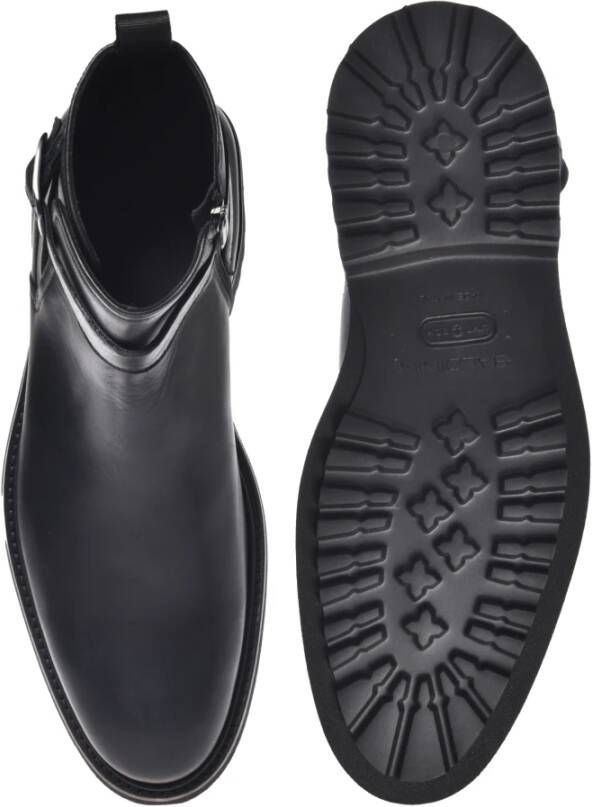Baldinini Black calfskin ankle boots Zwart Heren