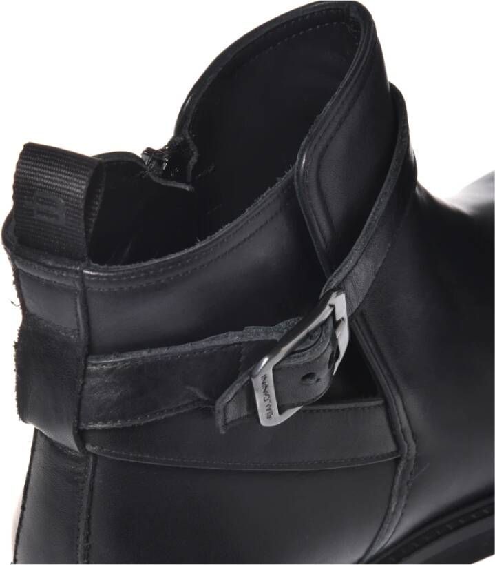 Baldinini Black calfskin ankle boots Zwart Heren