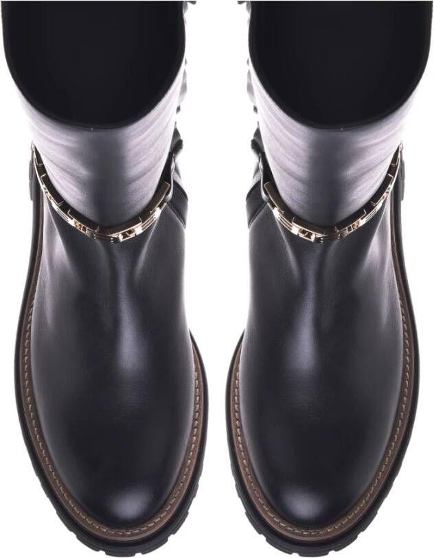 Baldinini Black calfskin boot Zwart Dames