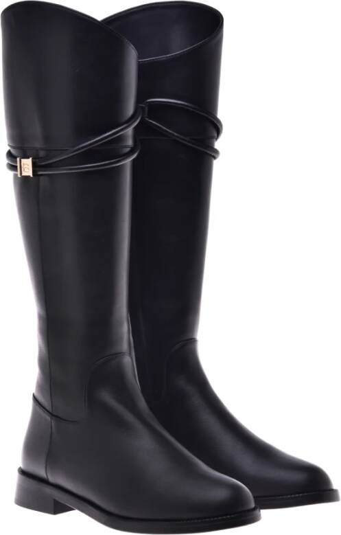 Baldinini Black calfskin boot Zwart Dames