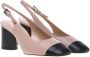 Baldinini Black leather and nude leather slingback Pink Dames - Thumbnail 3