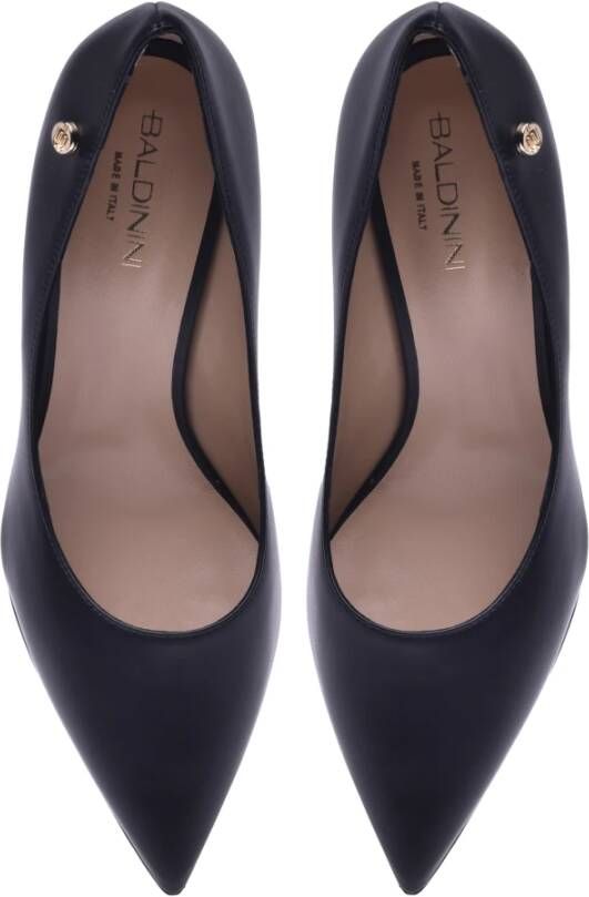 Baldinini Black leather court shoes Zwart Dames