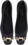 Baldinini Black Nappa leather ballerina flats - Thumbnail 2