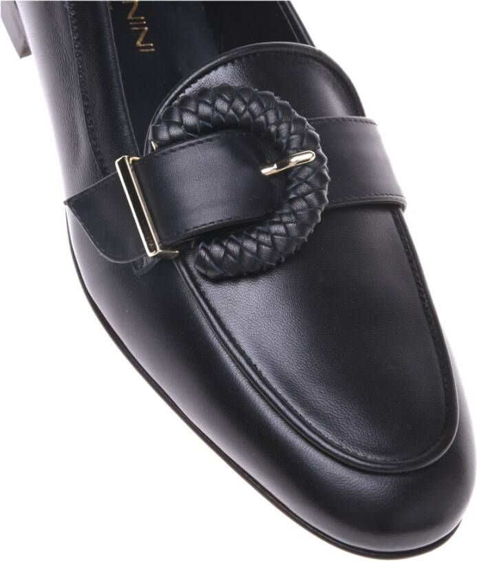 Baldinini Black nappa leather loafers