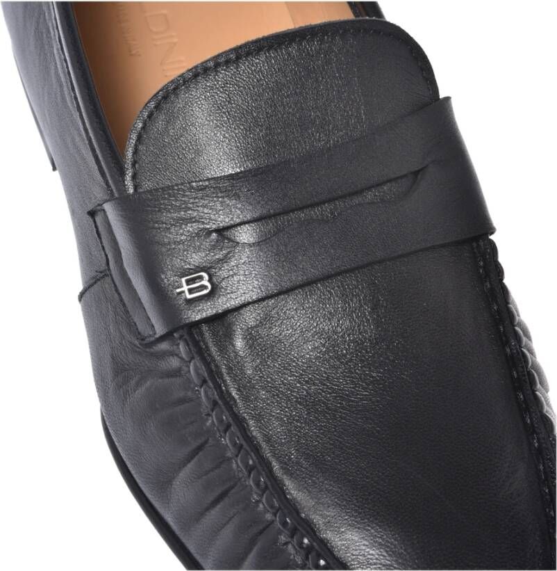 Baldinini Black nappa leather loafers