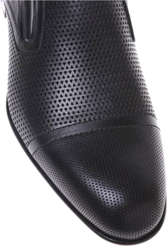 Baldinini Black perforated leather slipper