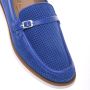 Baldinini Blue perforated nubuck loafer - Thumbnail 2