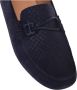 Baldinini Blue printed and perforated suede loafer - Thumbnail 2