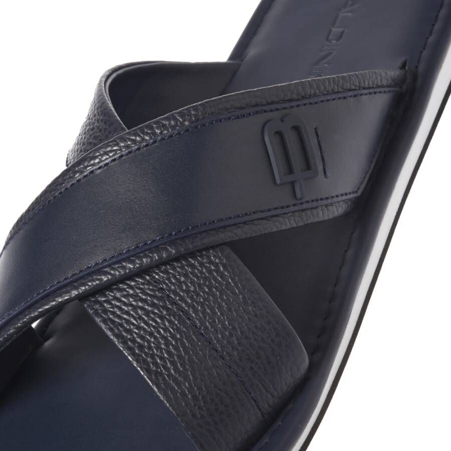 Baldinini Blue tumbled and leather sandal