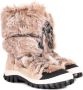 Baldinini Leather ankle boot with fur inserts in black and taupe Beige Dames - Thumbnail 6
