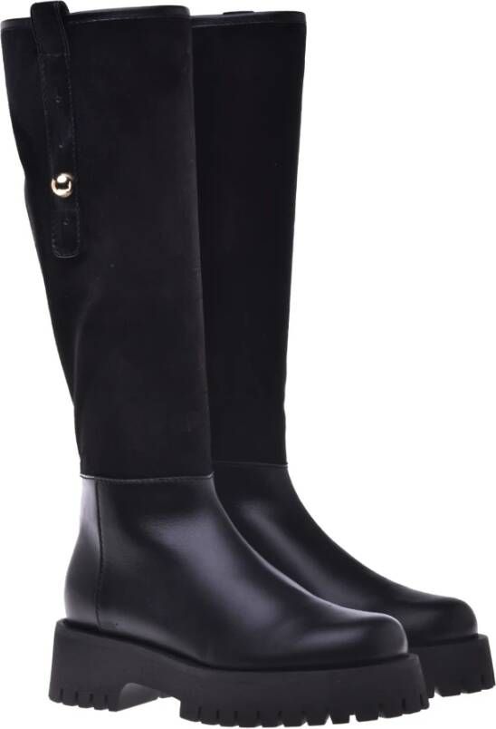 Baldinini Boots in black suede and leather Black Dames