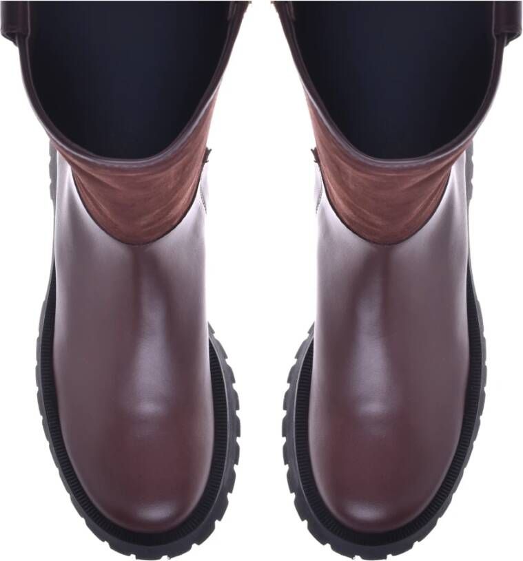 Baldinini Boots in brown leather and suede Brown Dames