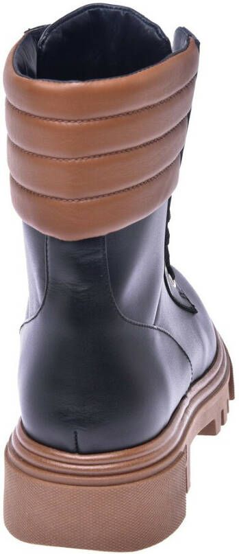 Baldinini Combat boots in black calfskin Zwart Dames