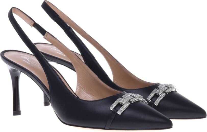 Baldinini Court shoe in black calfskin Black Dames