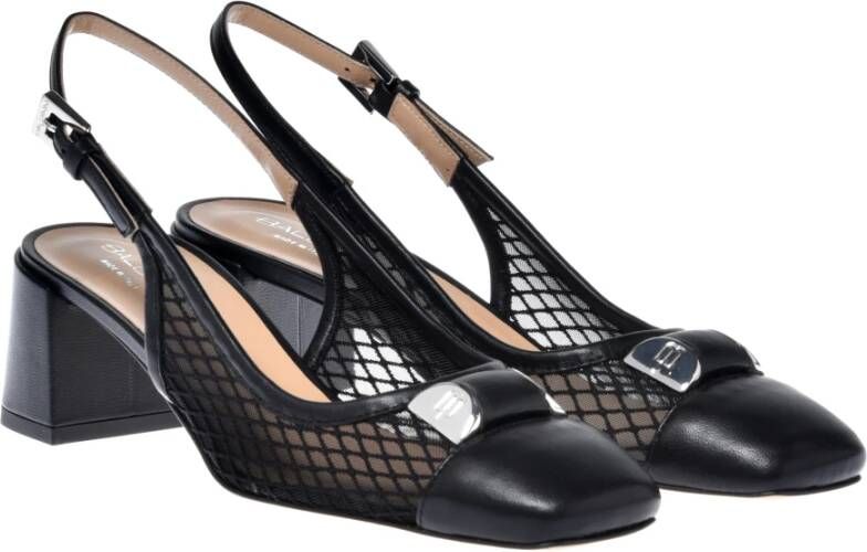 Baldinini Court shoe in black mesh Black Dames