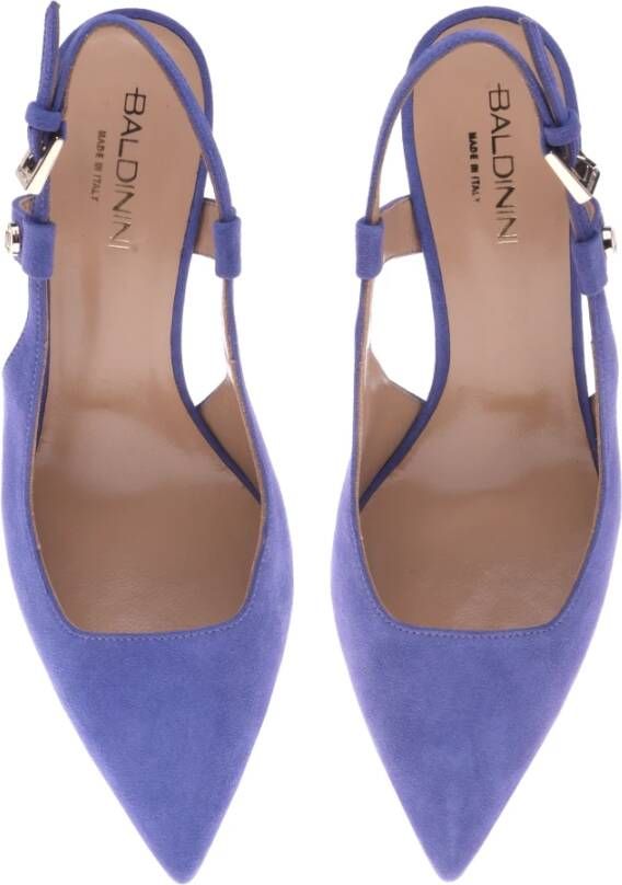Baldinini Court shoe in blue suede Blue Dames