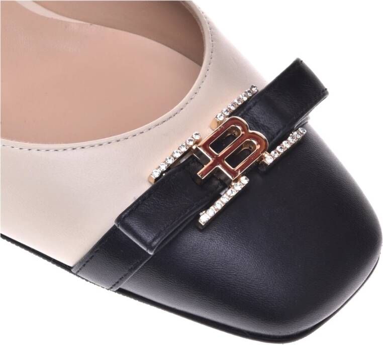 Baldinini Court shoes in vanilla and black leather Multicolor Dames