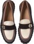 Baldinini Dark brown leather and vanilla patent leather loafers - Thumbnail 2