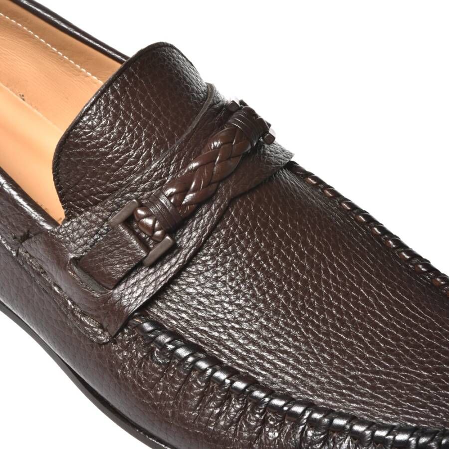Baldinini Dark brown tumbled loafer