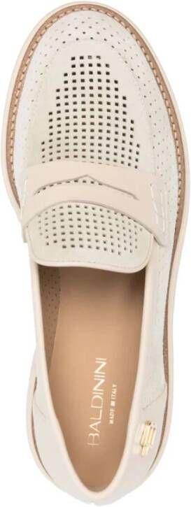 Baldinini Elegant Witte Dames Loafers White Dames