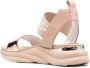 Baldinini Nude patent leather and calfskin sandals Beige Dames - Thumbnail 3