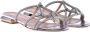 Baldinini Flat sandals with silver rhinestones Grijs Dames - Thumbnail 3