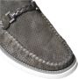 Baldinini Grey perforated suede loafer - Thumbnail 2