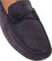 Baldinini Grey printed and perforated suede loafer - Thumbnail 2