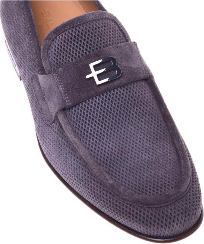 Baldinini Grey printed suede loafer