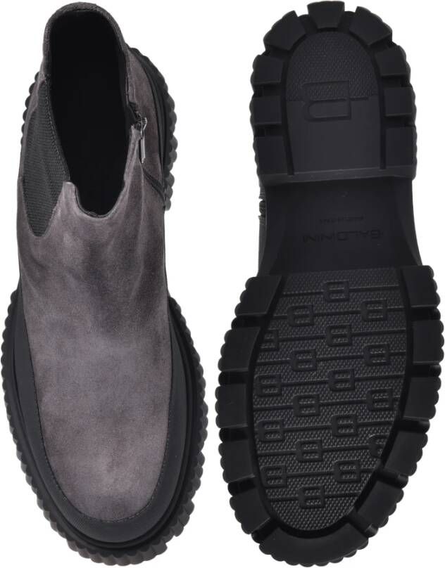 Baldinini Grey suede leather ankle boots