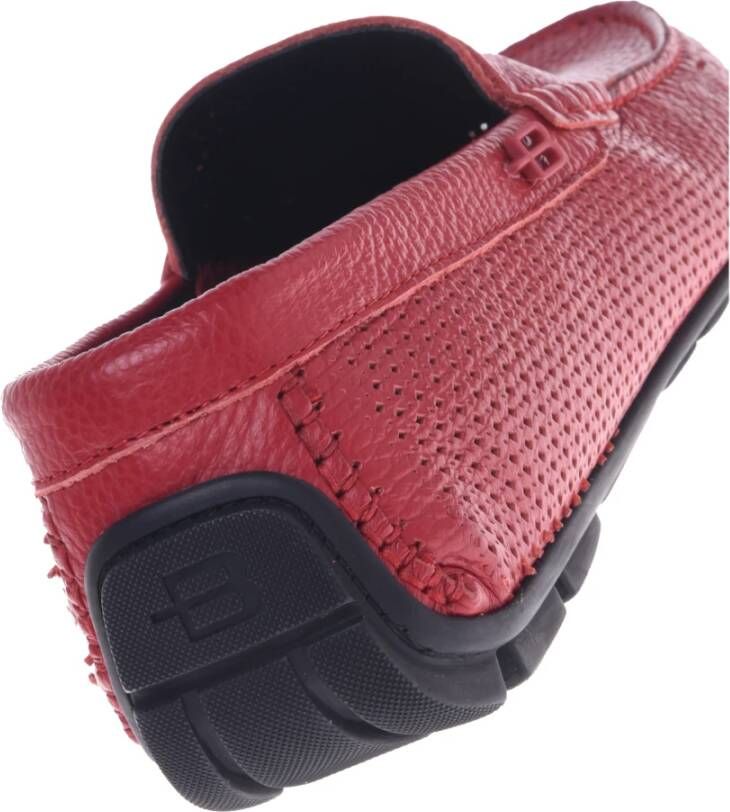 Baldinini Lace-up in pink perforated calfskin Red Heren