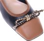 Baldinini Leather and black nappa leather court shoe - Thumbnail 2