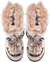 Baldinini Leather ankle boot with fur inserts in black and taupe Beige Dames - Thumbnail 2