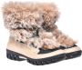 Baldinini Leather ankle boot with fur inserts in black and taupe Beige Dames - Thumbnail 3