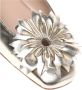Baldinini Light gold laminated nappa leather ballerina - Thumbnail 2