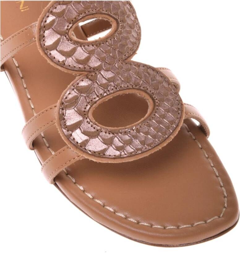 Baldinini Lizard print leather sandal