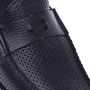 Baldinini Loafer in black perforated calfskin Black Heren - Thumbnail 4