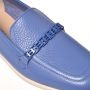 Baldinini Loafer in blue tumbled leather Blue Dames - Thumbnail 4