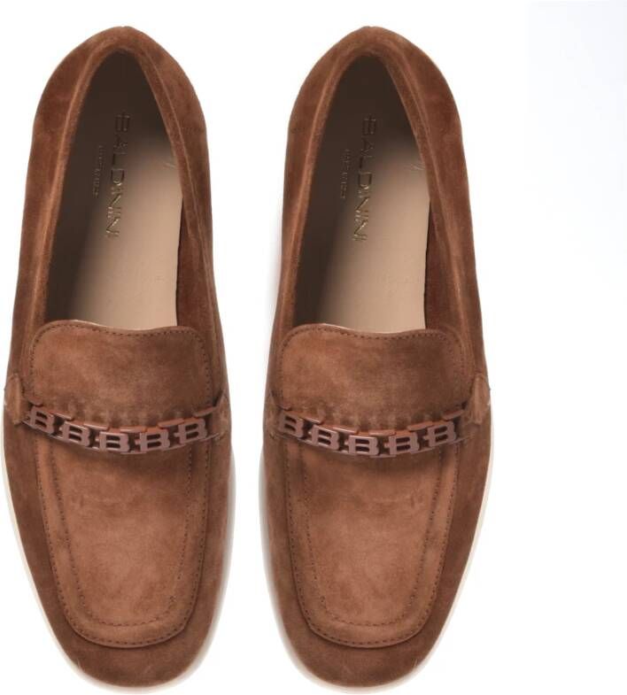 Baldinini Loafer in brown suede Brown Dames