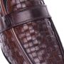 Baldinini Loafer in dark brown woven leather Brown Heren - Thumbnail 4