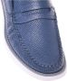 Baldinini Loafer in perforated cerulean tumbled leather - Thumbnail 2