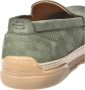 Baldinini Loafer in perforated nubuck and sage green woven print - Thumbnail 2