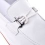 Baldinini Loafer in white tumbled leather White Heren - Thumbnail 4