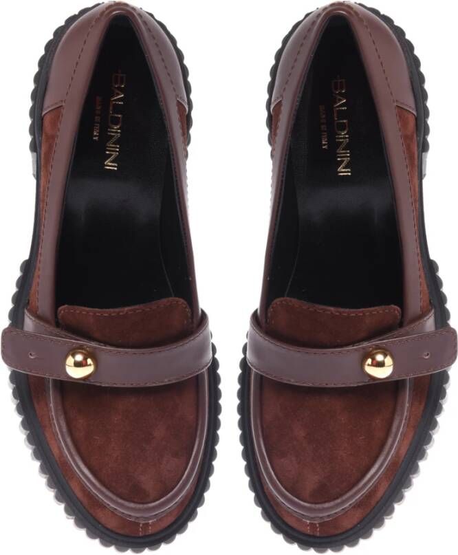 Baldinini Loafers in brown suede Brown Dames