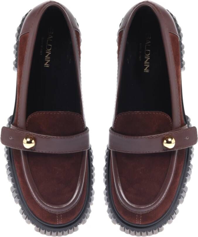 Baldinini Loafers in brown suede Brown Dames