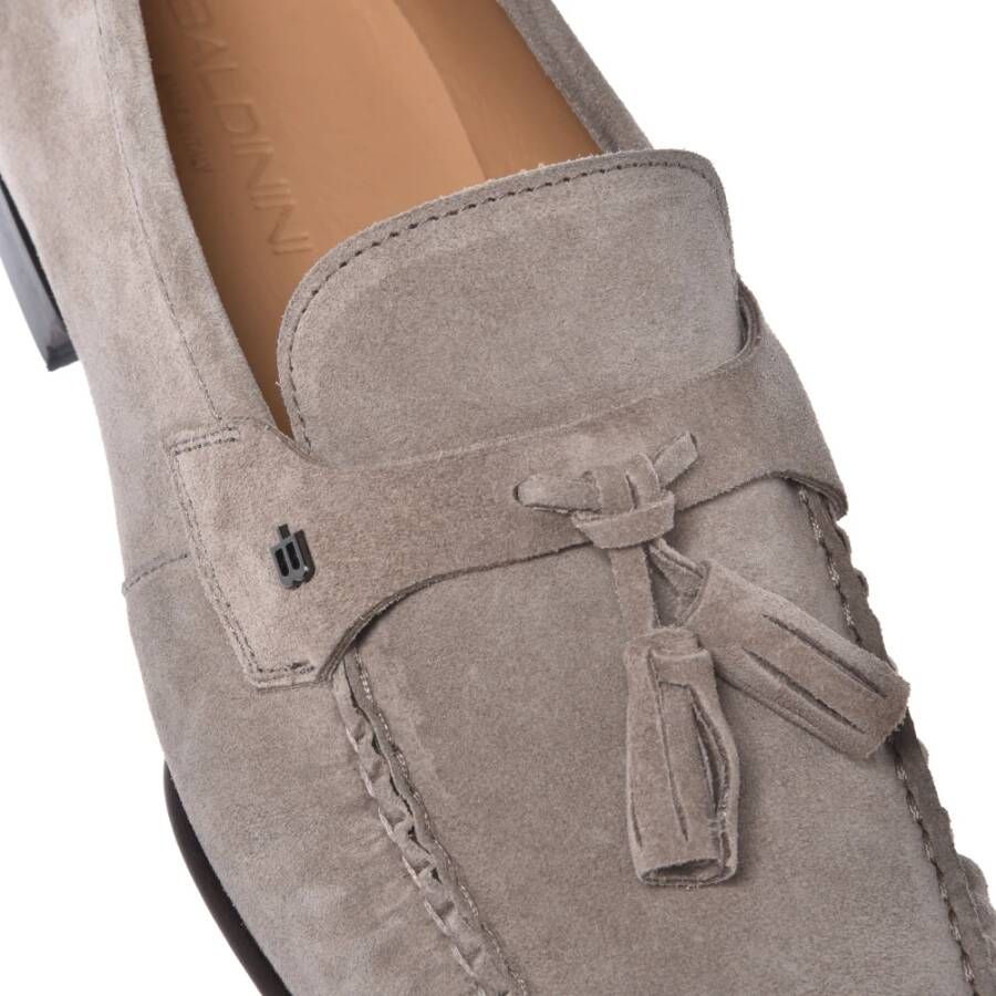 Baldinini Loafers in grey suede leather