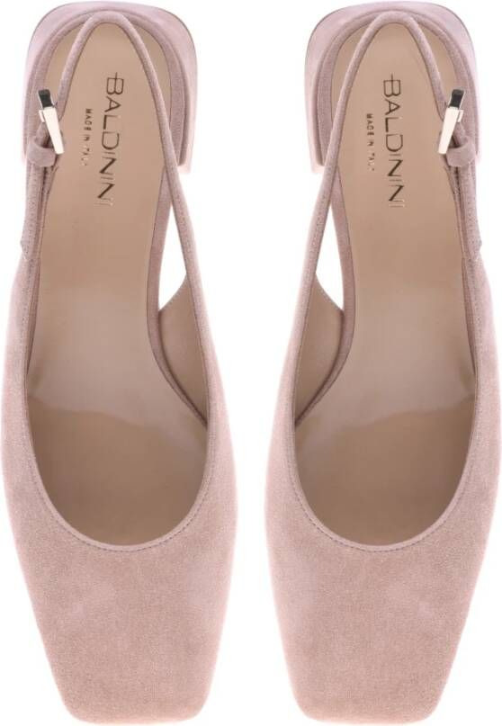 Baldinini Nude suede slingback Pink Dames