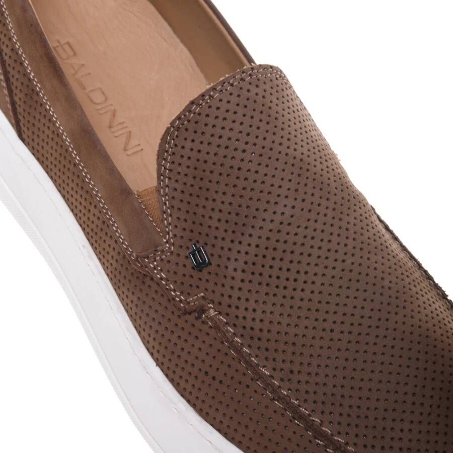 Baldinini Perforated nubuck leather slipper